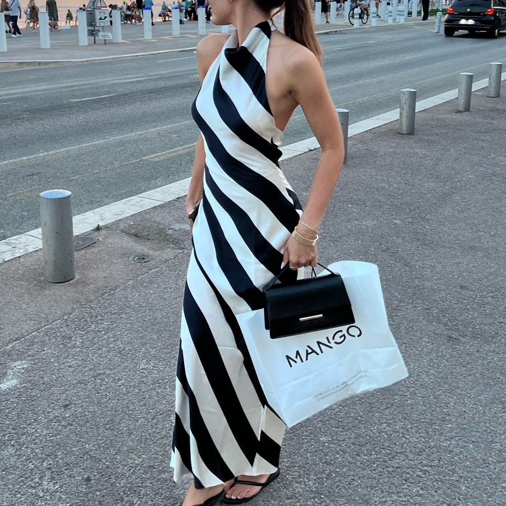 ASOS striped maxi